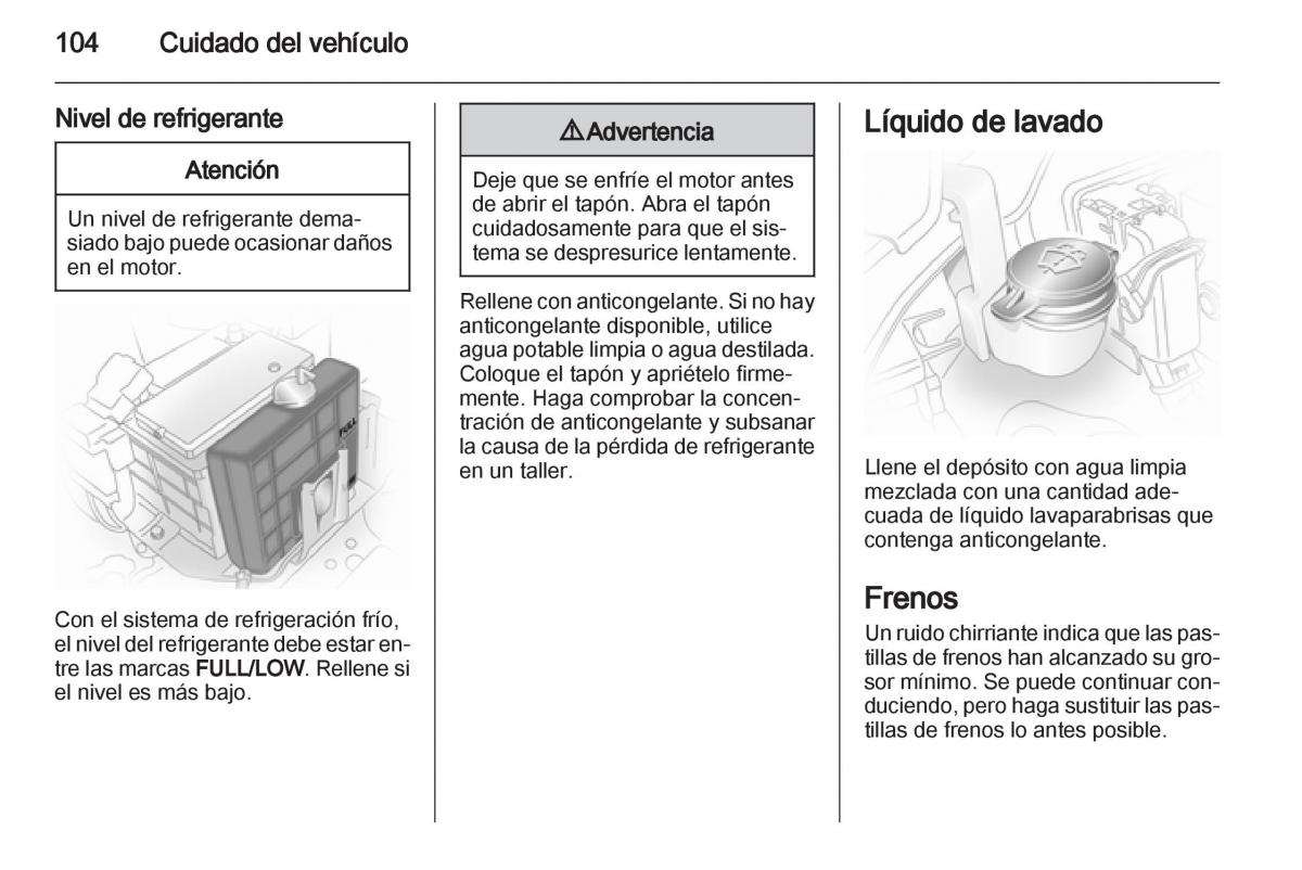 Opel Agila B manual del propietario / page 106