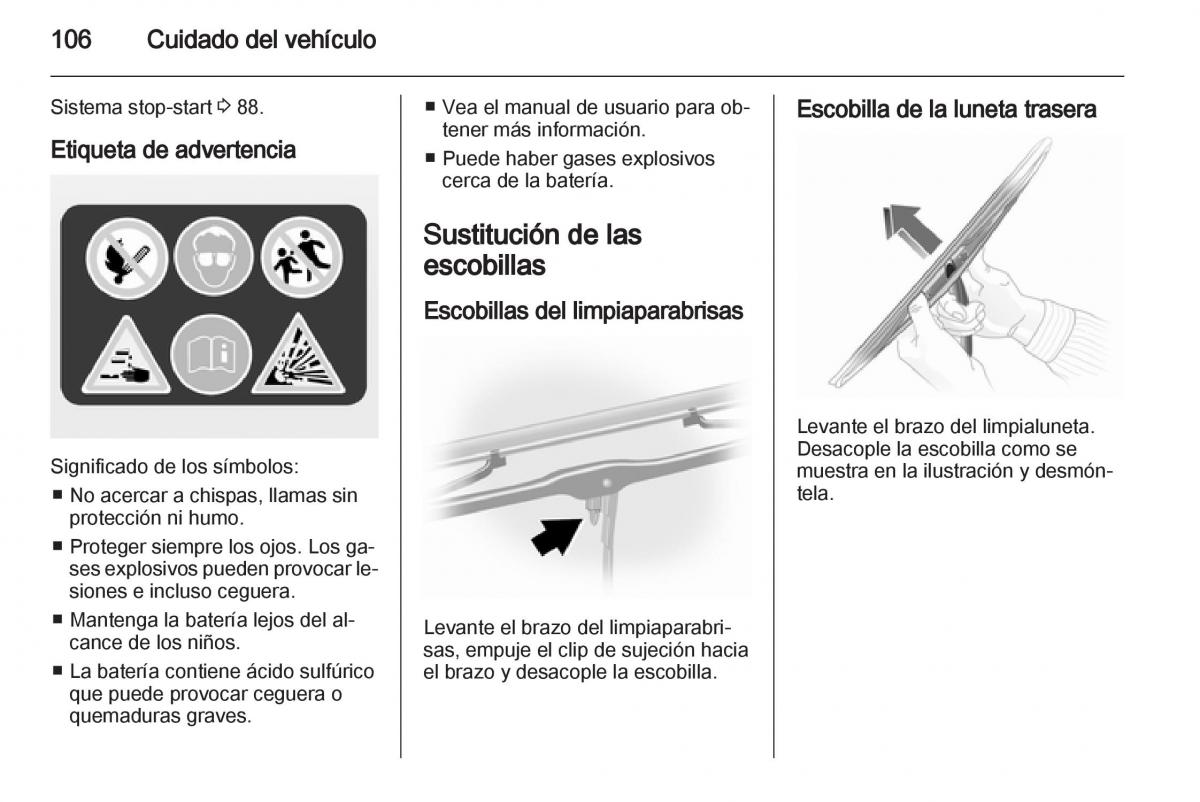 Opel Agila B manual del propietario / page 108