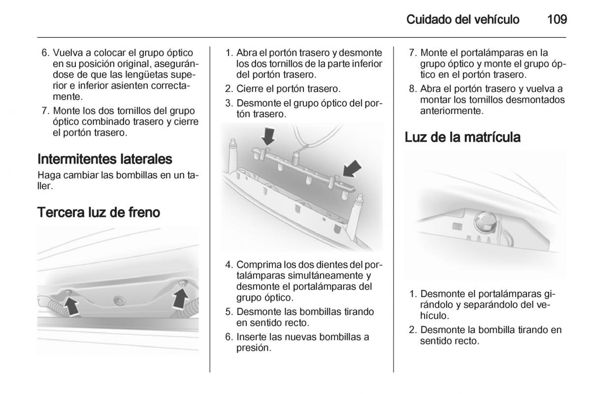 Opel Agila B manual del propietario / page 111