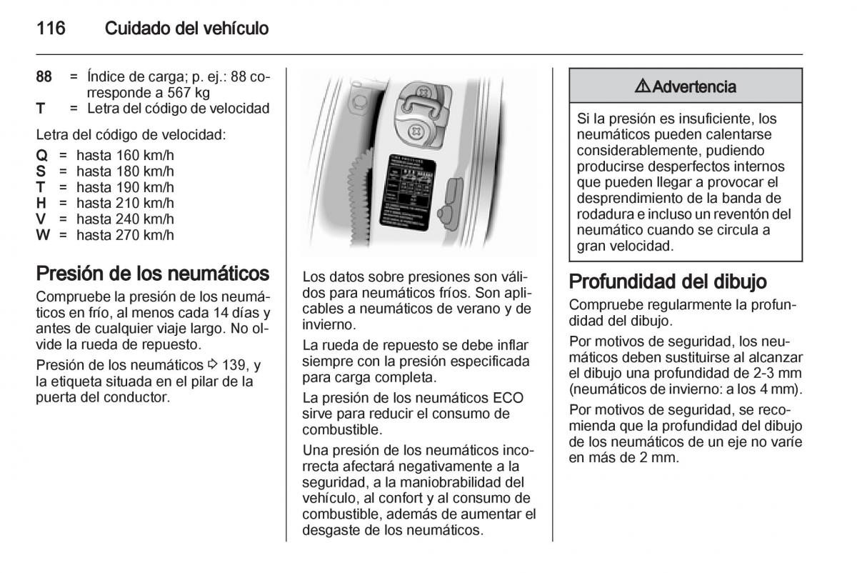 Opel Agila B manual del propietario / page 118