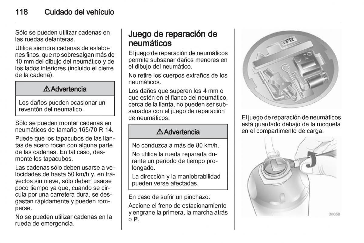 Opel Agila B manual del propietario / page 120