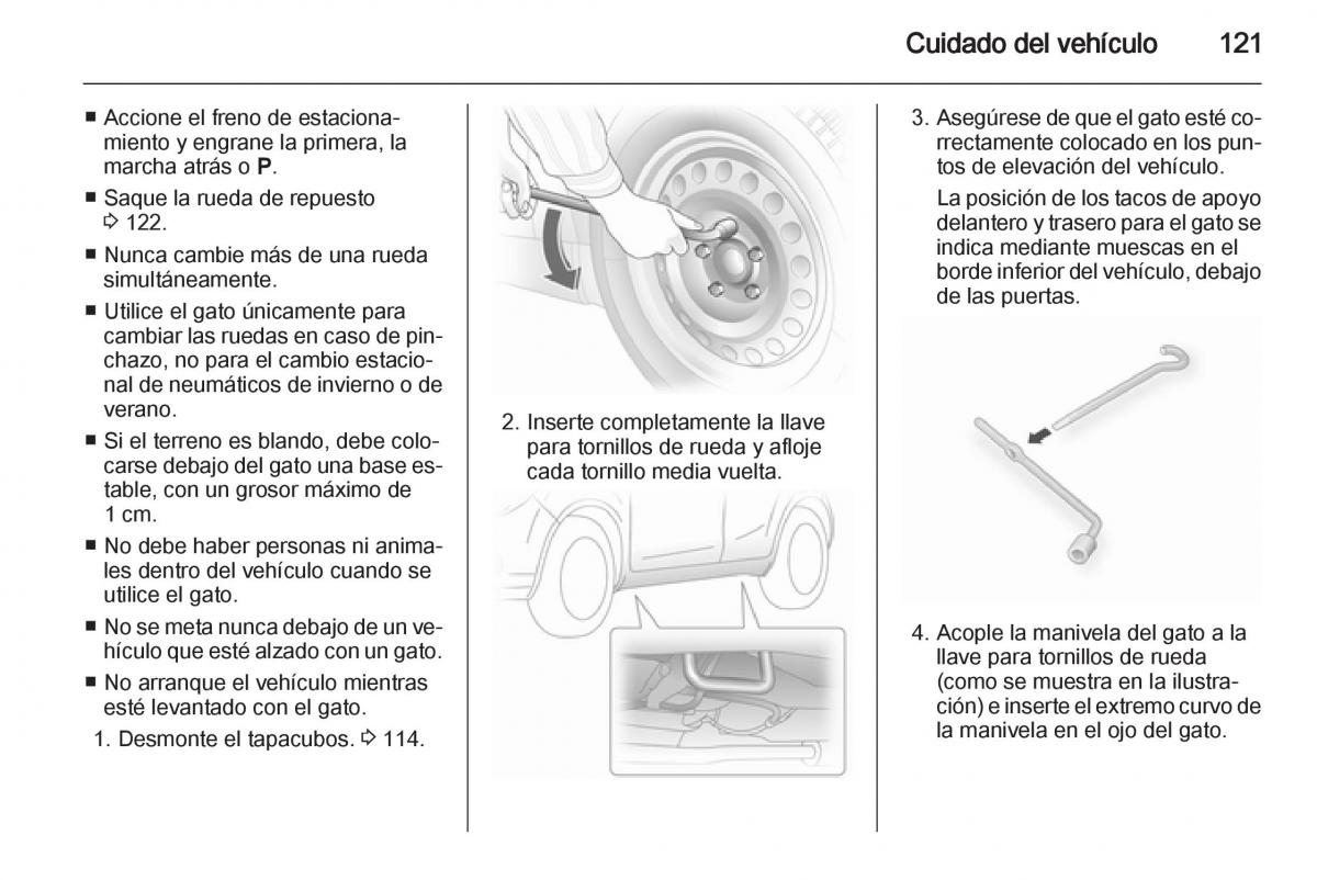 Opel Agila B manual del propietario / page 123