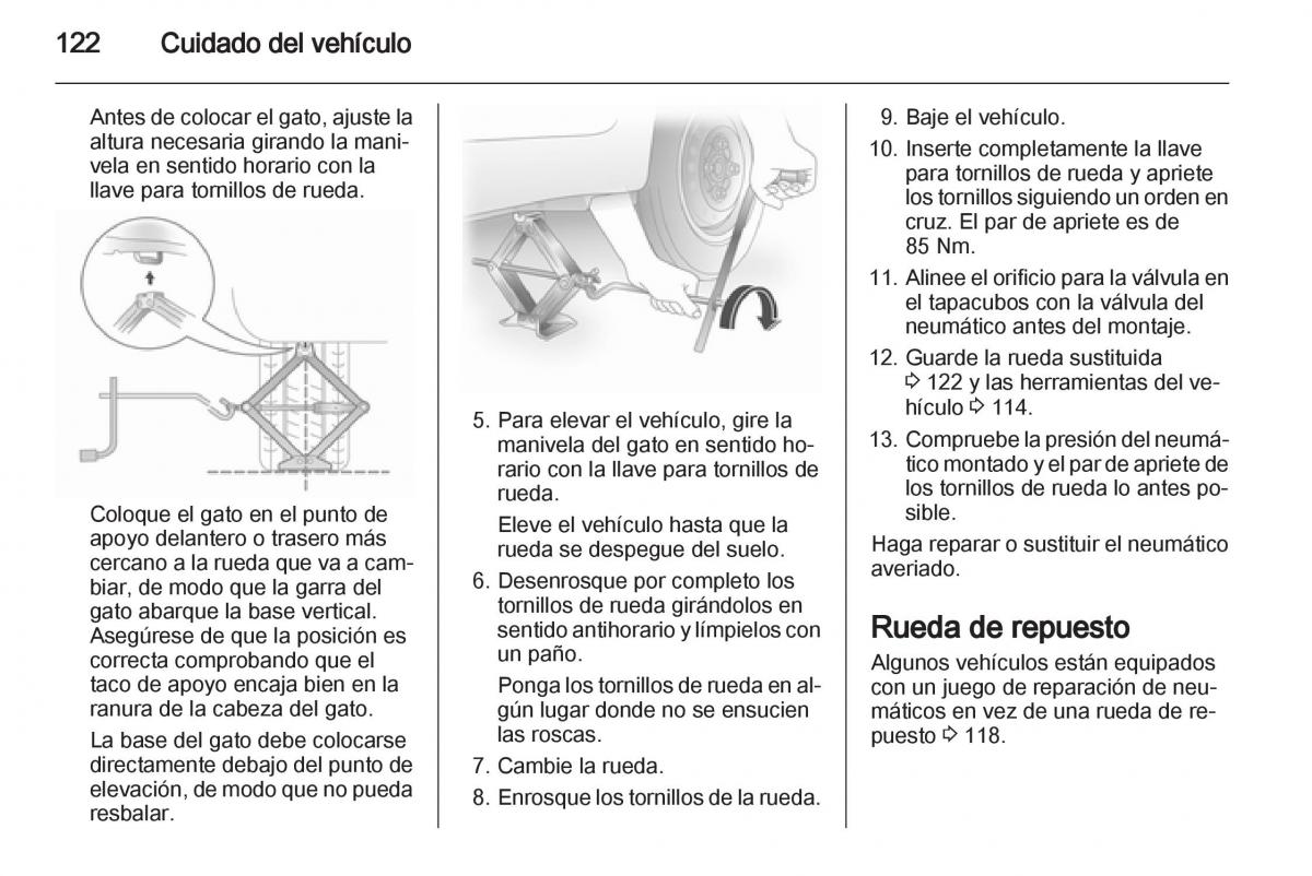 Opel Agila B manual del propietario / page 124