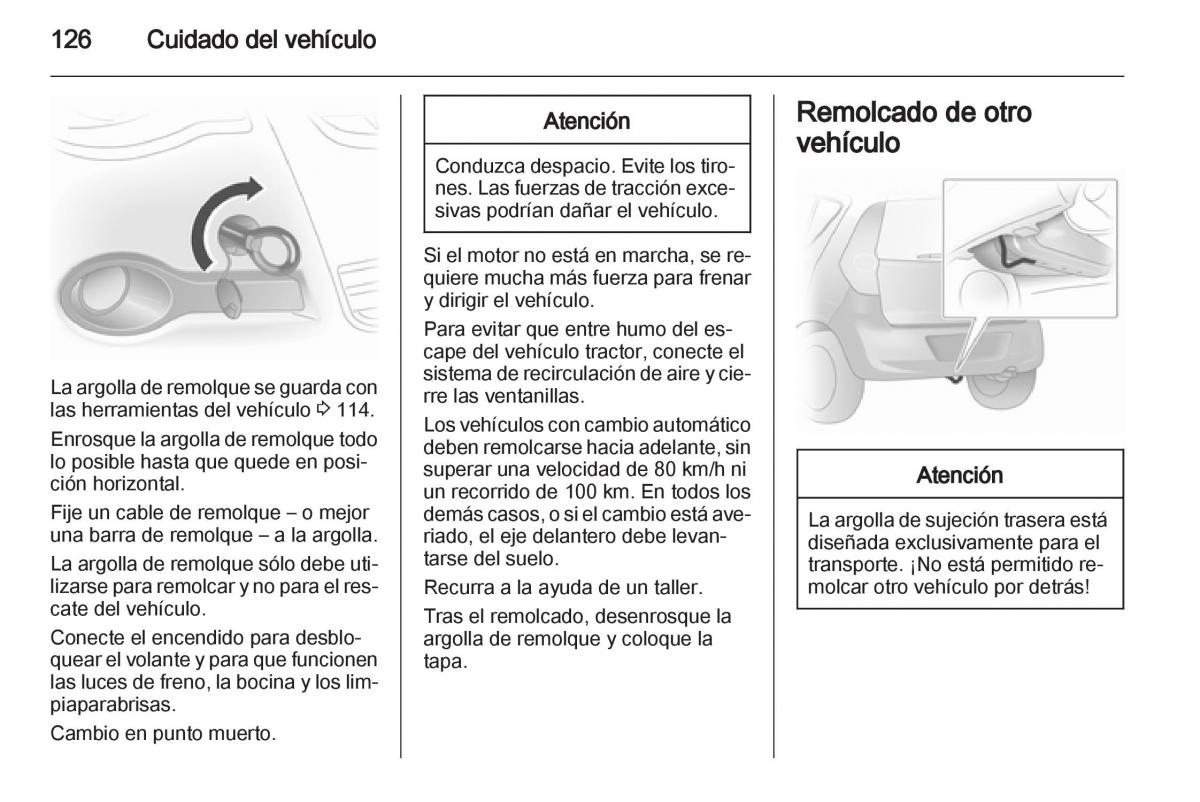 Opel Agila B manual del propietario / page 128