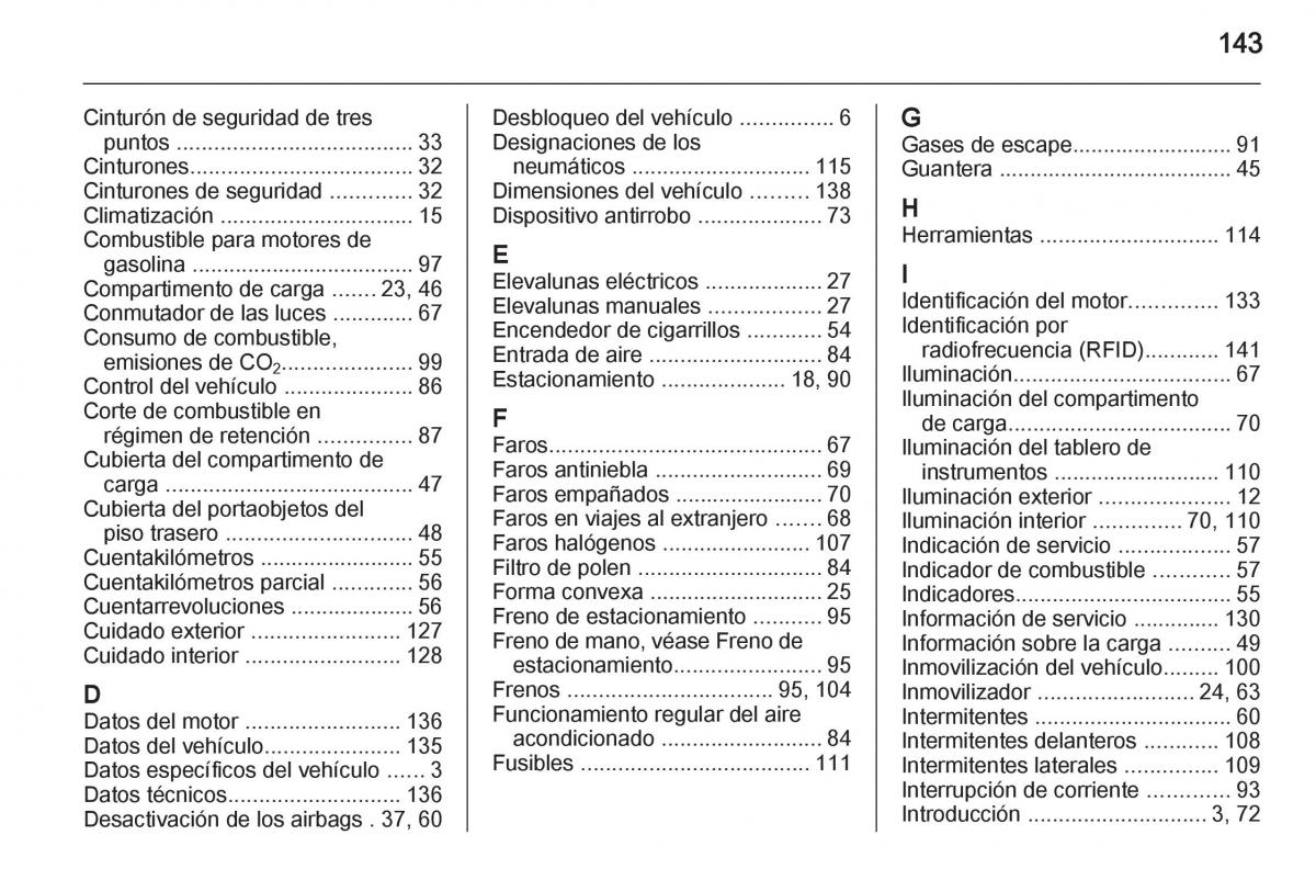 Opel Agila B manual del propietario / page 145