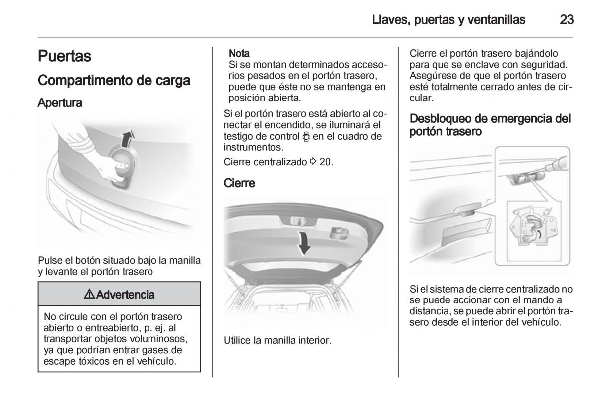 Opel Agila B manual del propietario / page 25