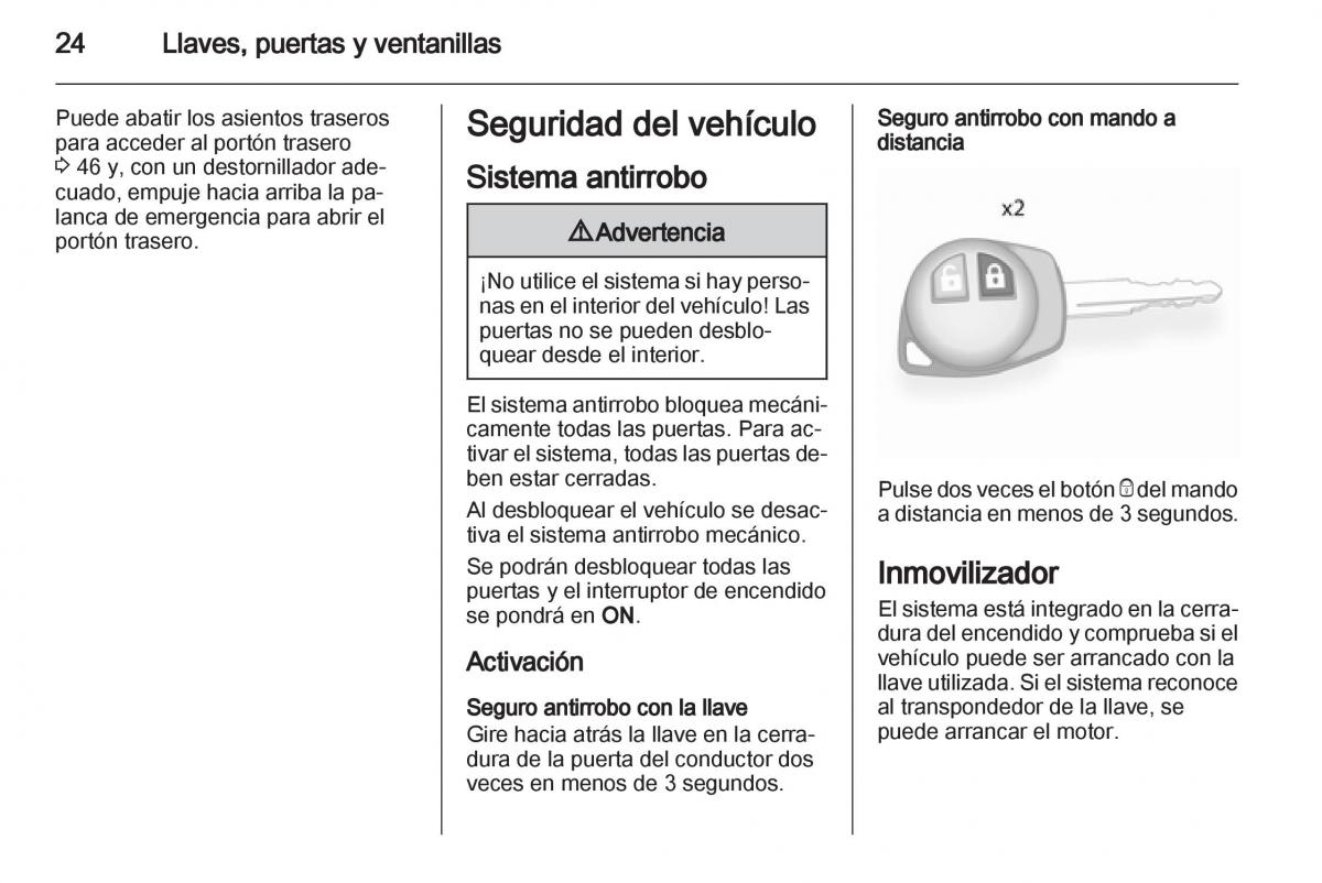 Opel Agila B manual del propietario / page 26