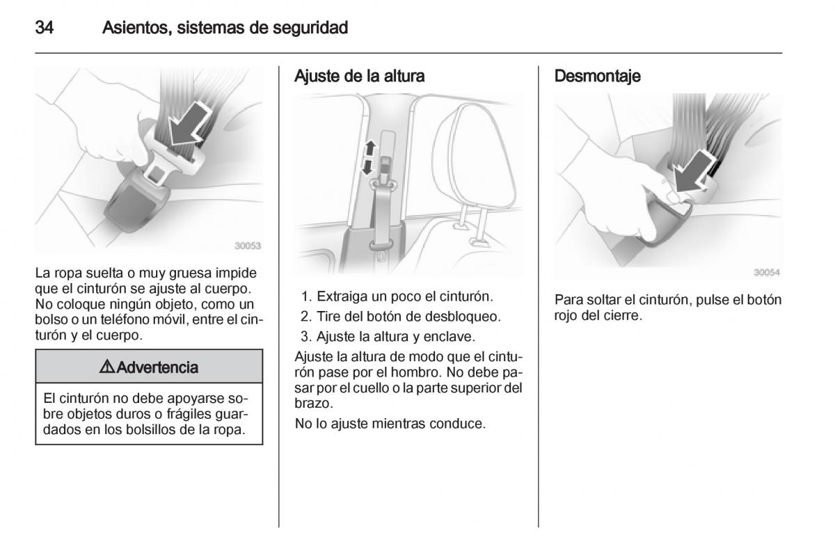 Opel Agila B manual del propietario / page 36