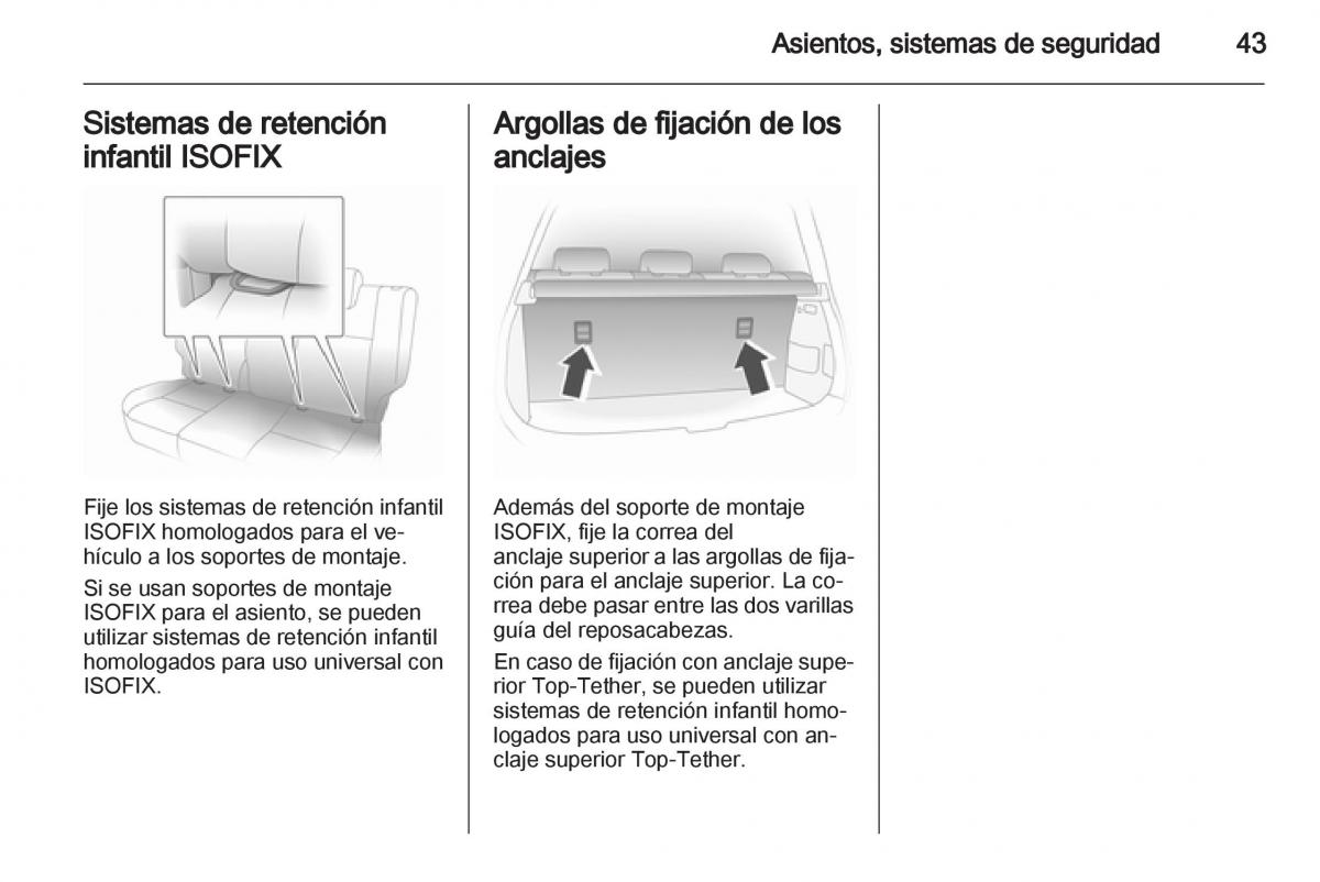 Opel Agila B manual del propietario / page 45