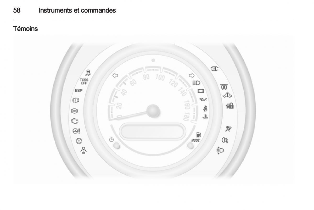 Opel Agila B manuel du proprietaire / page 58