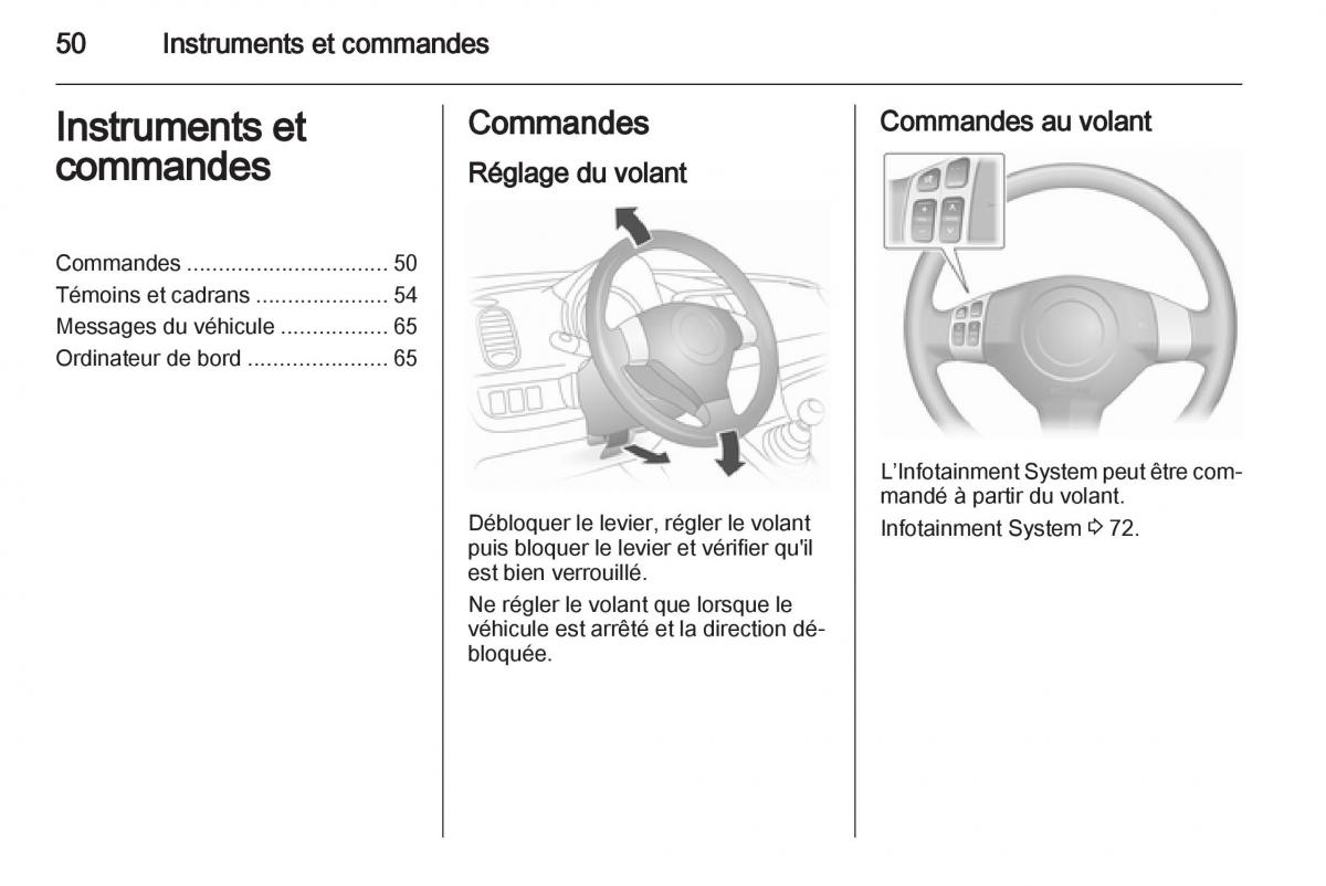 Opel Agila B manuel du proprietaire / page 50