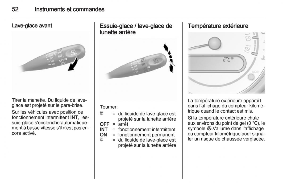 Opel Agila B manuel du proprietaire / page 52