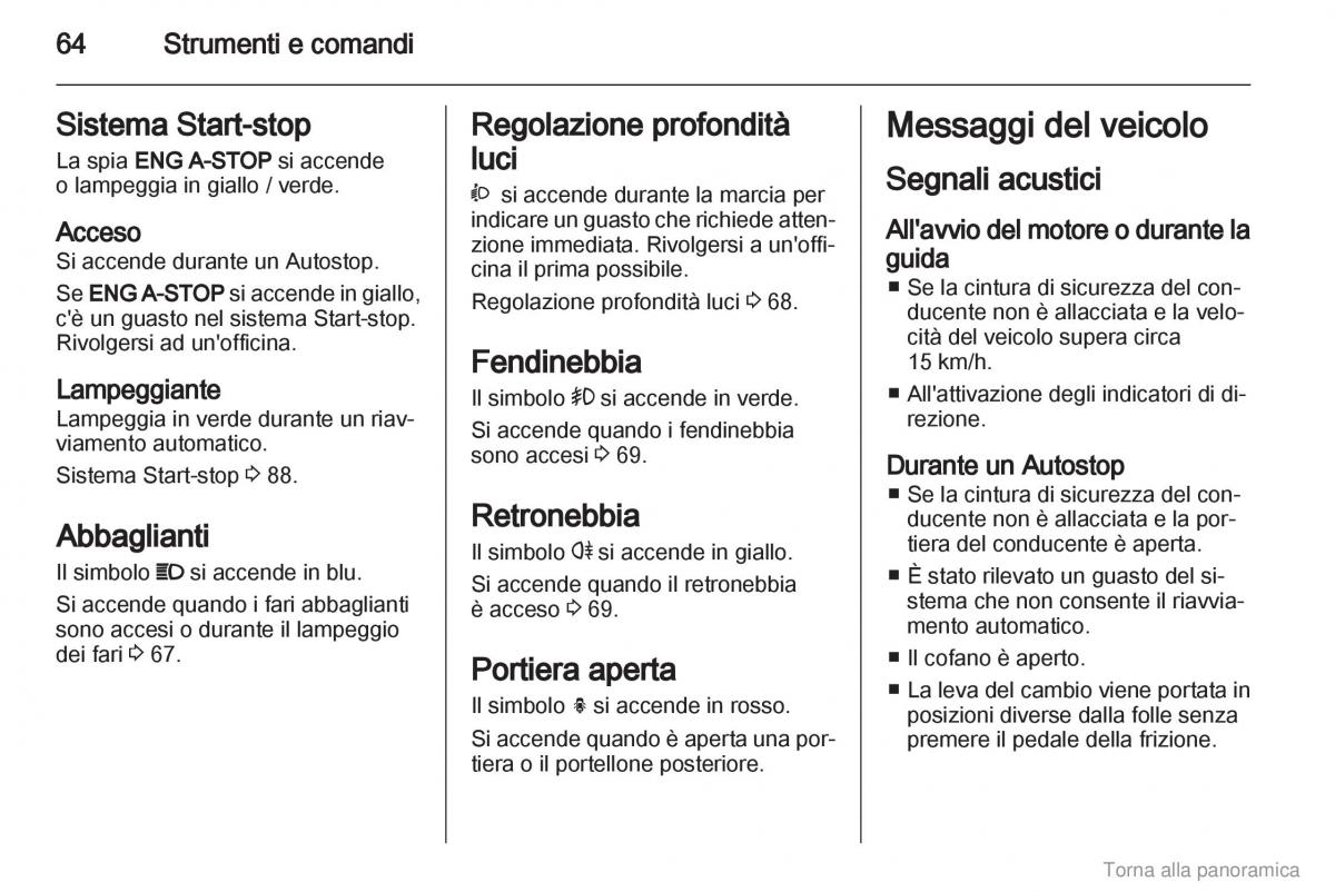 Opel Agila B manuale del proprietario / page 65