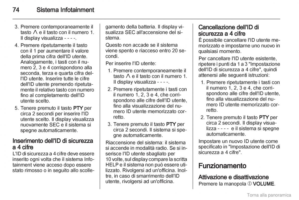 Opel Agila B manuale del proprietario / page 75