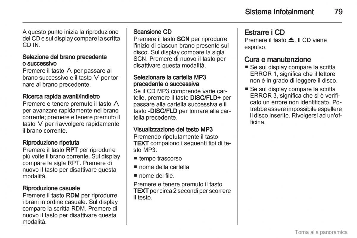 Opel Agila B manuale del proprietario / page 80