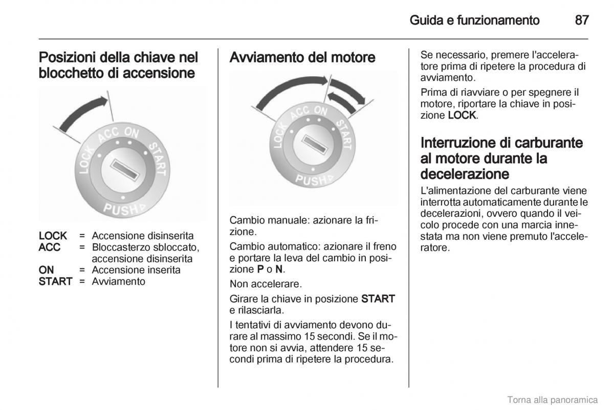 Opel Agila B manuale del proprietario / page 88