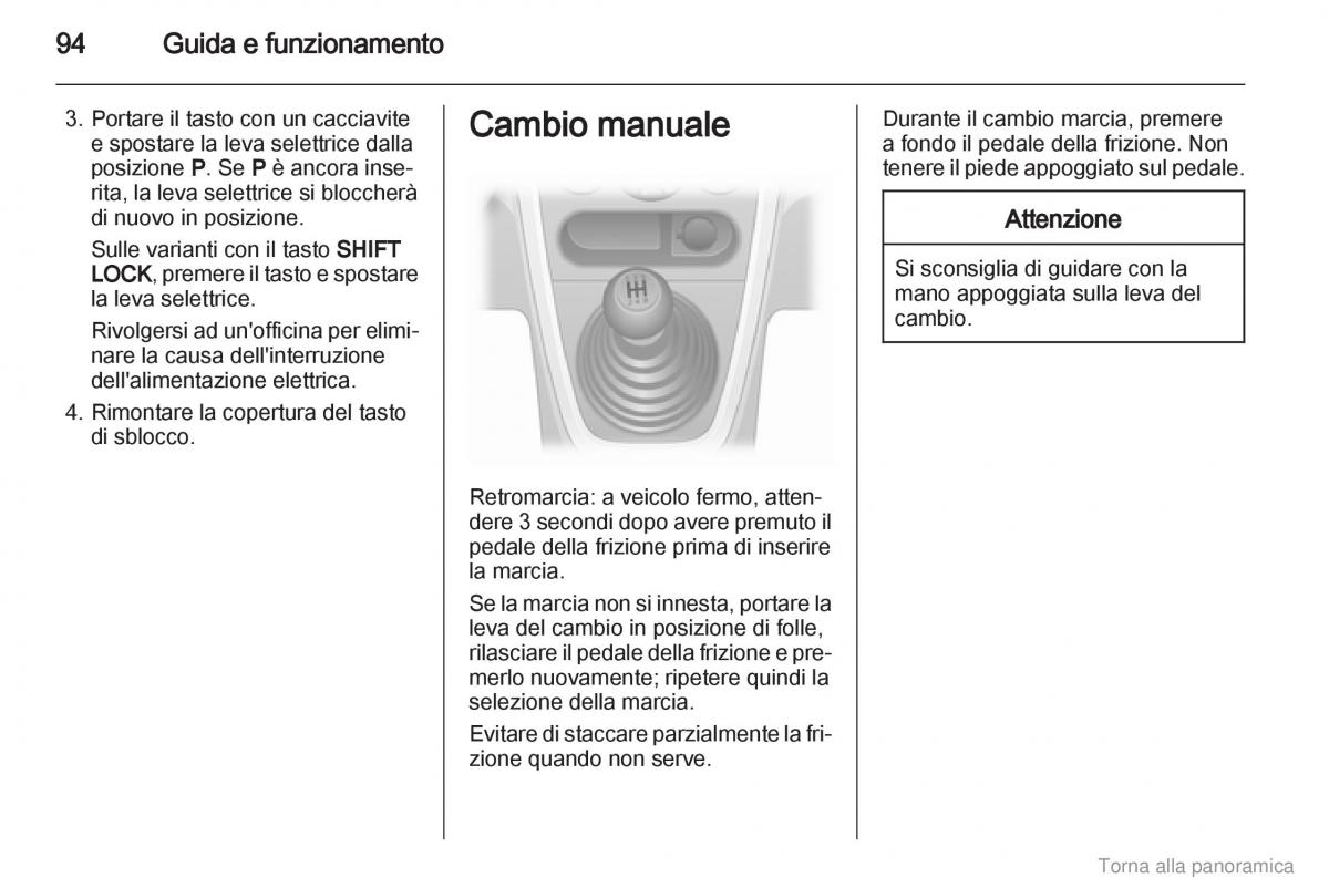 Opel Agila B manuale del proprietario / page 95