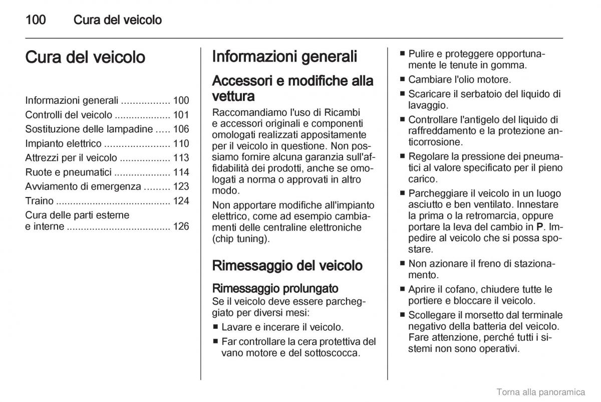 Opel Agila B manuale del proprietario / page 101