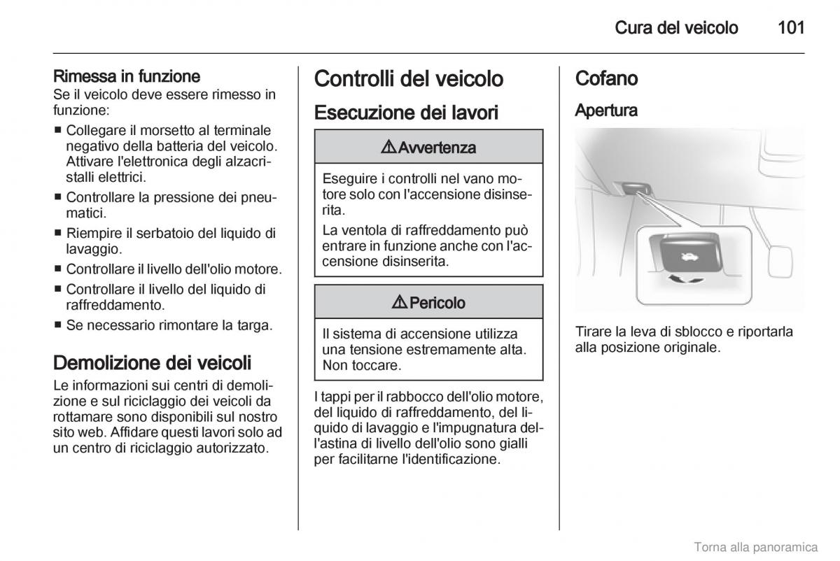 Opel Agila B manuale del proprietario / page 102