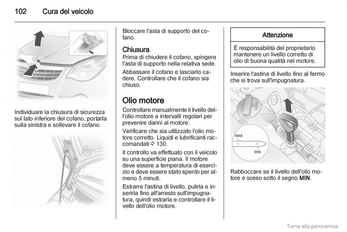 Opel Agila B manuale del proprietario / page 103