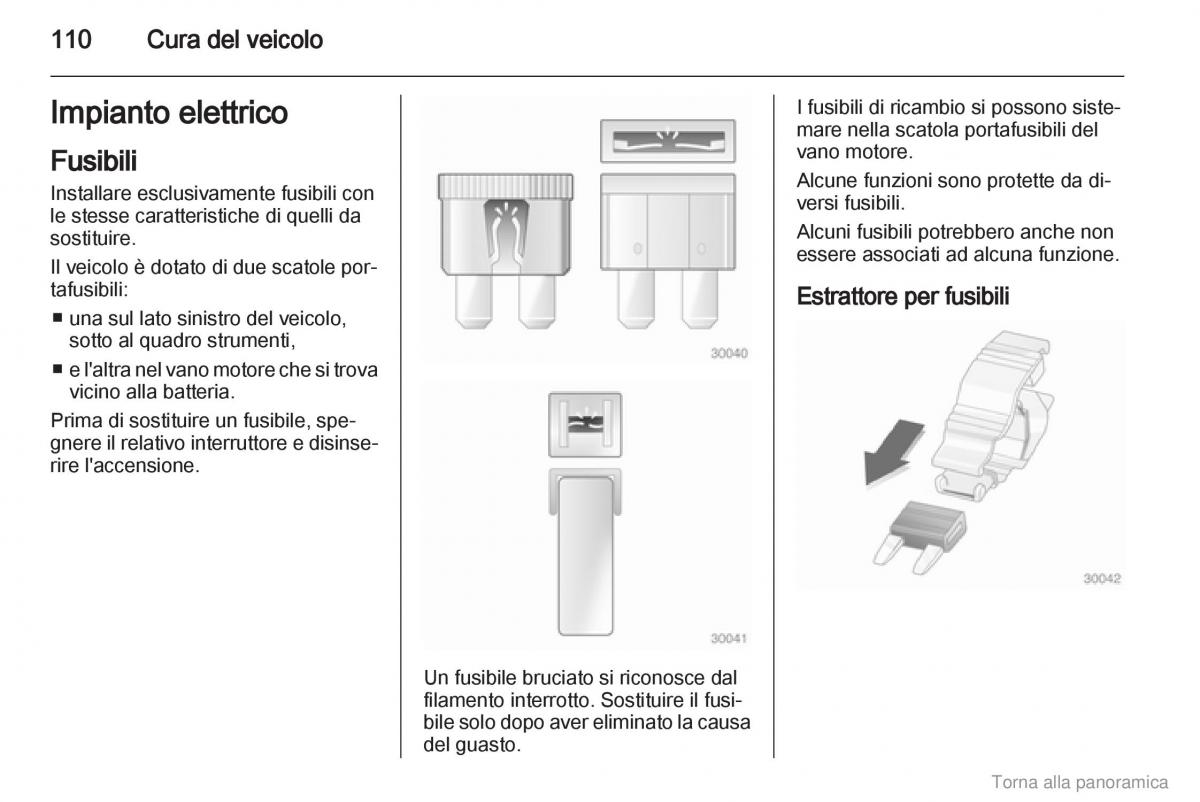 Opel Agila B manuale del proprietario / page 111