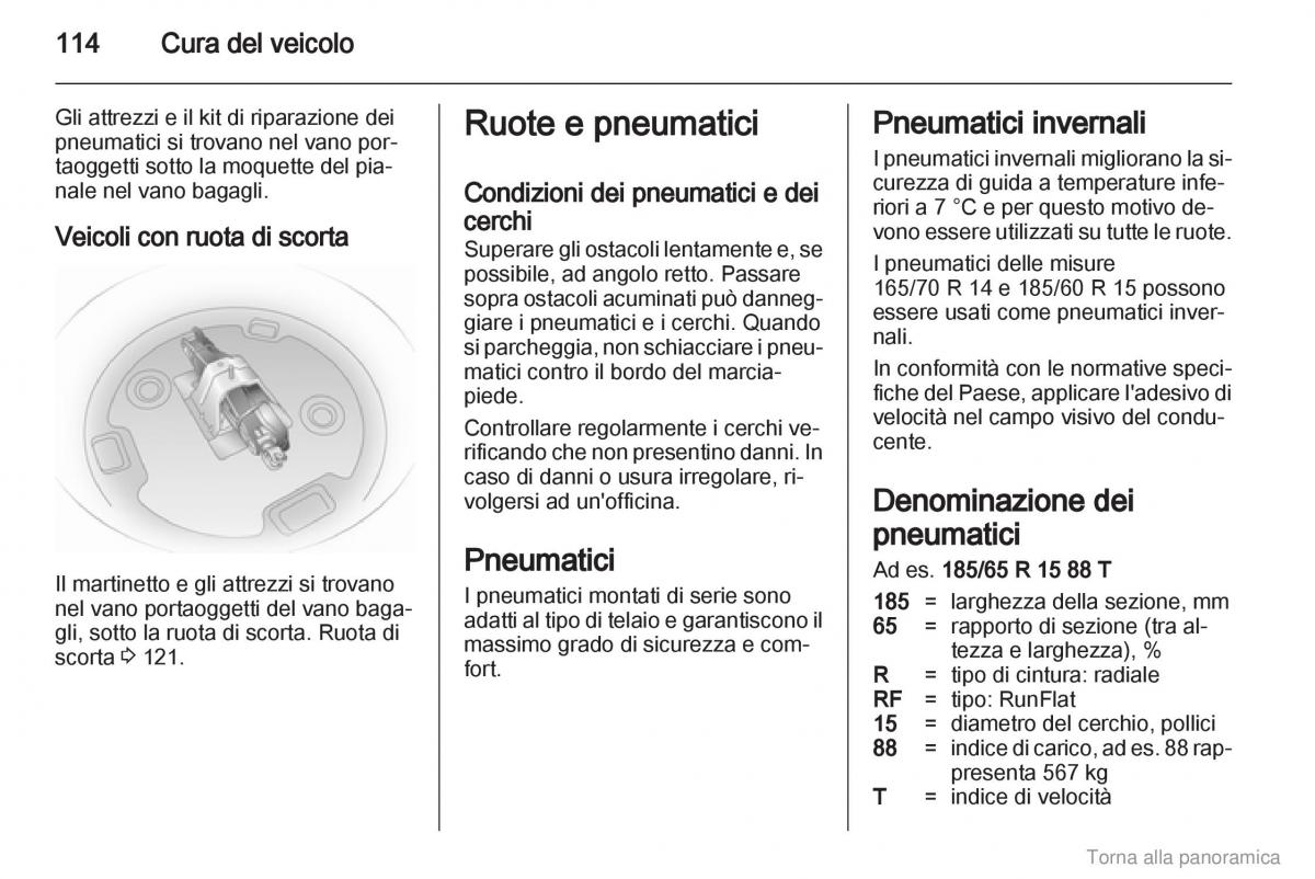 Opel Agila B manuale del proprietario / page 115