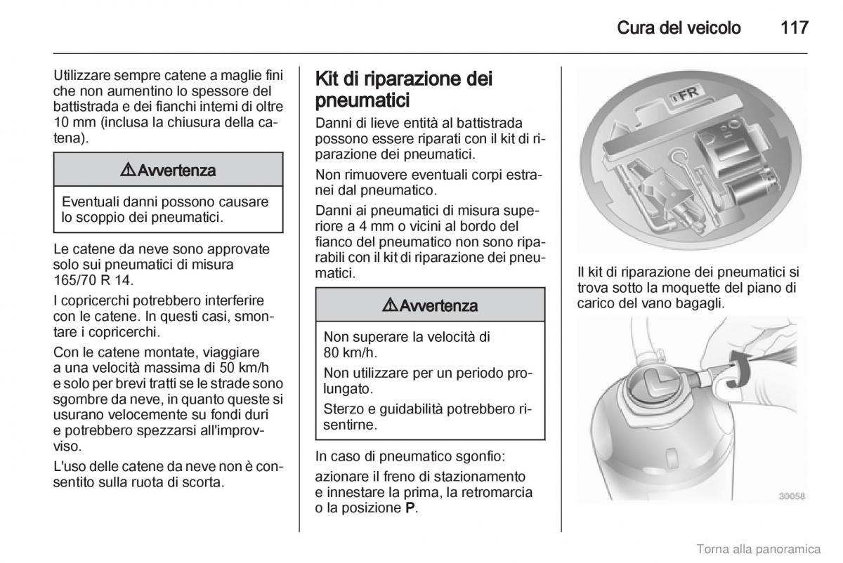 Opel Agila B manuale del proprietario / page 118