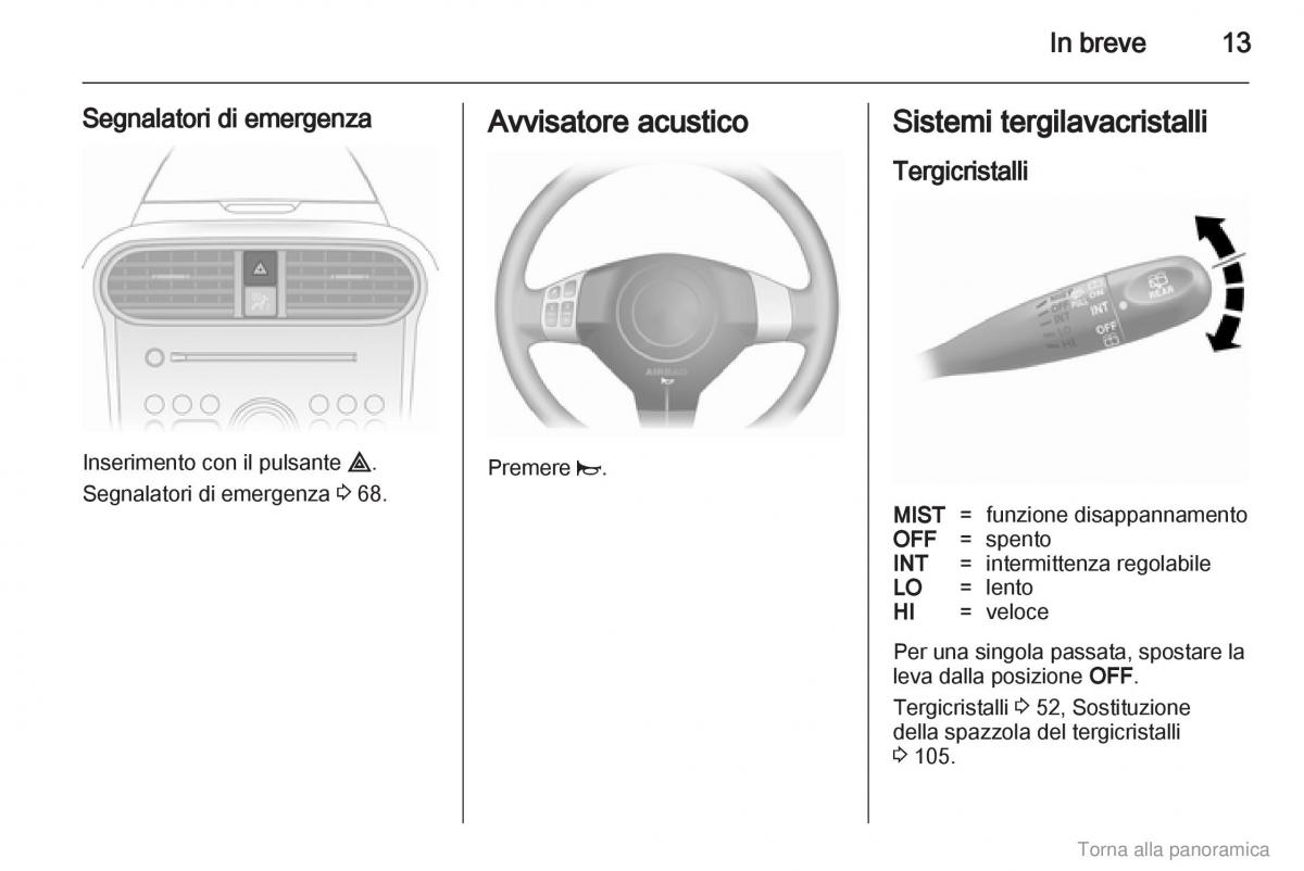 Opel Agila B manuale del proprietario / page 14