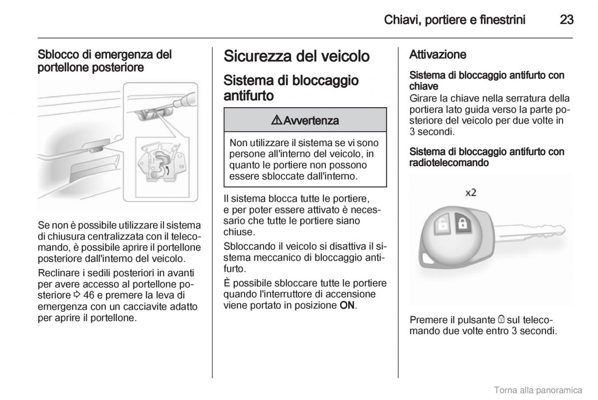 Opel Agila B manuale del proprietario / page 24