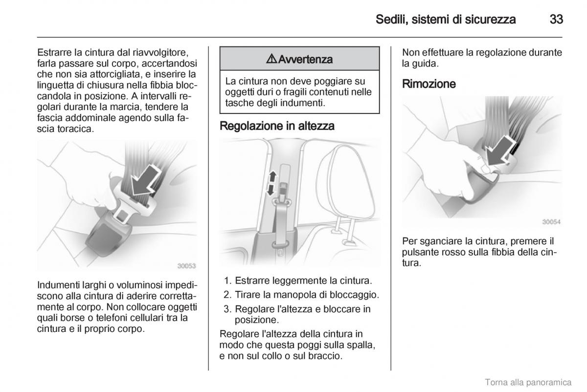 Opel Agila B manuale del proprietario / page 34