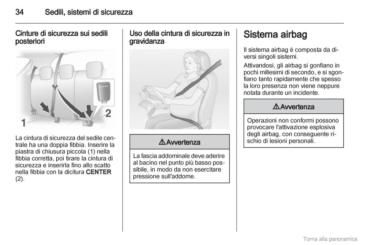 Opel Agila B manuale del proprietario / page 35