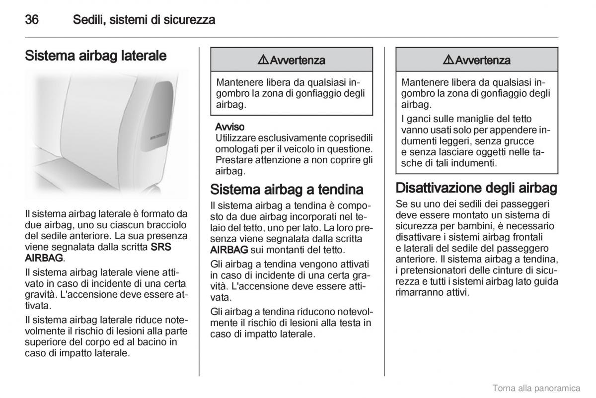 Opel Agila B manuale del proprietario / page 37