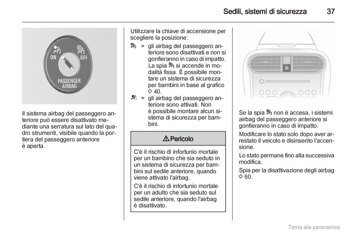 Opel Agila B manuale del proprietario / page 38