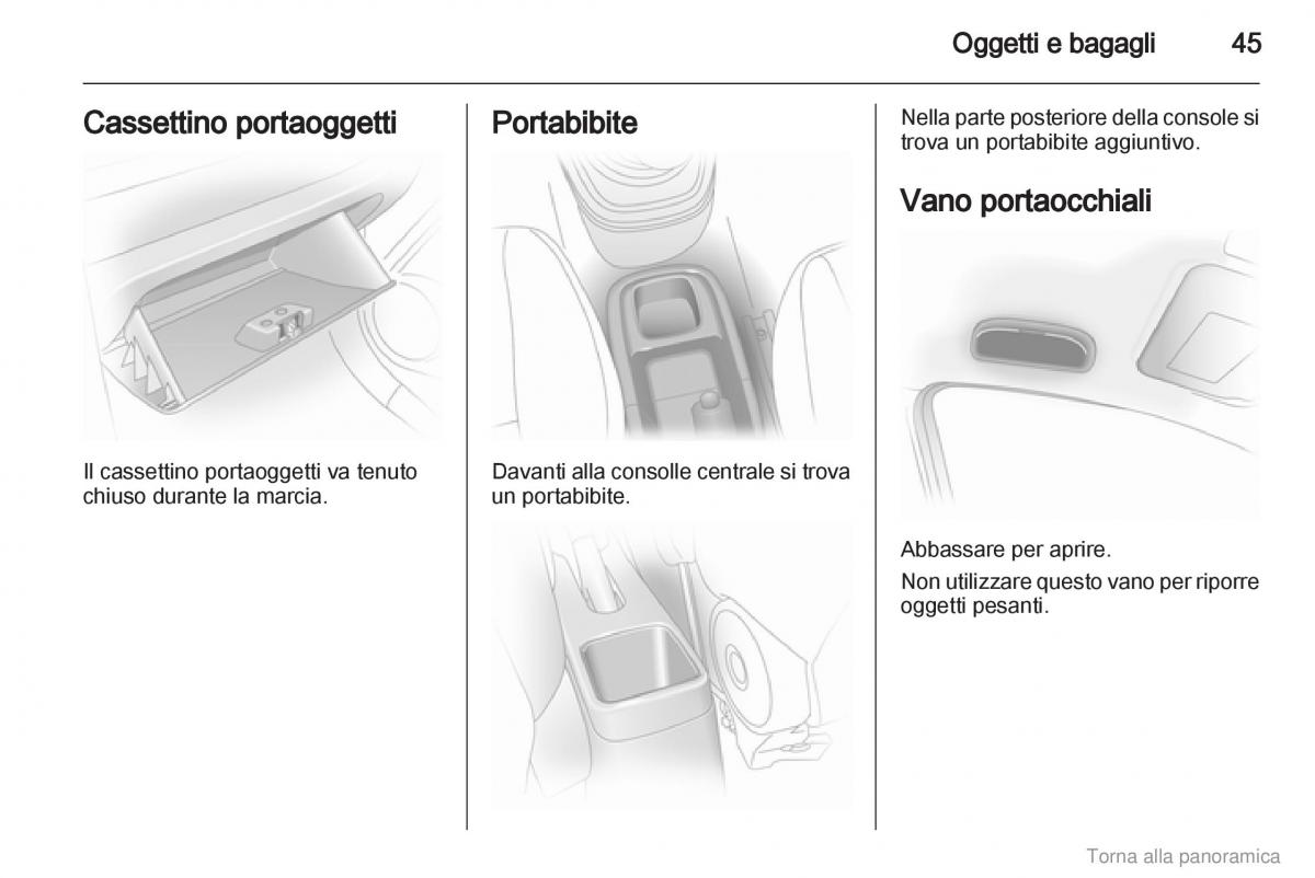 Opel Agila B manuale del proprietario / page 46