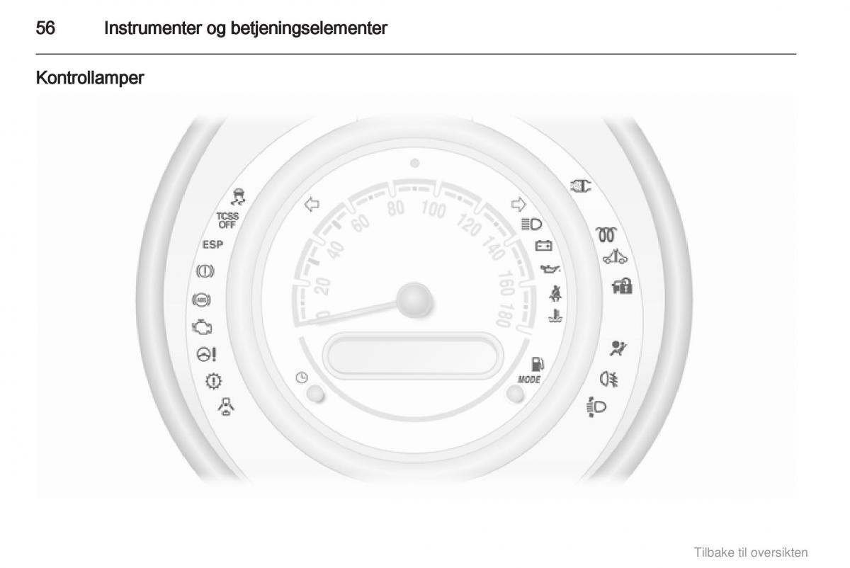 Opel Agila B bruksanvisningen / page 56