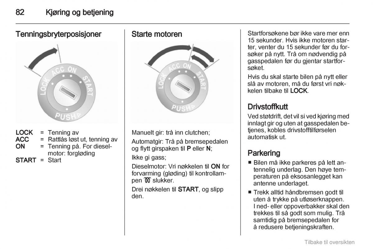 Opel Agila B bruksanvisningen / page 82