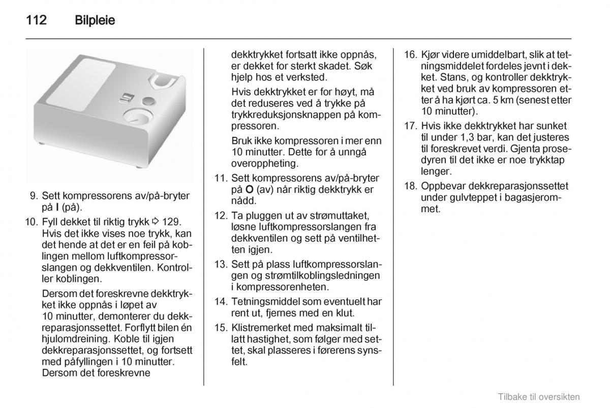 Opel Agila B bruksanvisningen / page 112