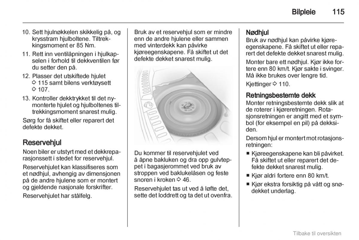 Opel Agila B bruksanvisningen / page 115