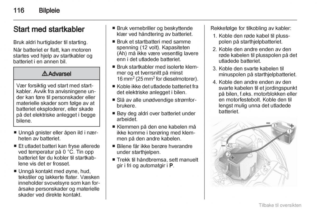 Opel Agila B bruksanvisningen / page 116