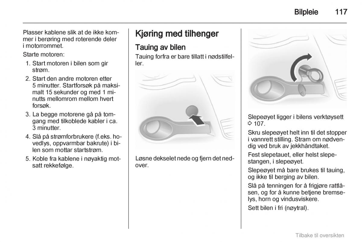 Opel Agila B bruksanvisningen / page 117