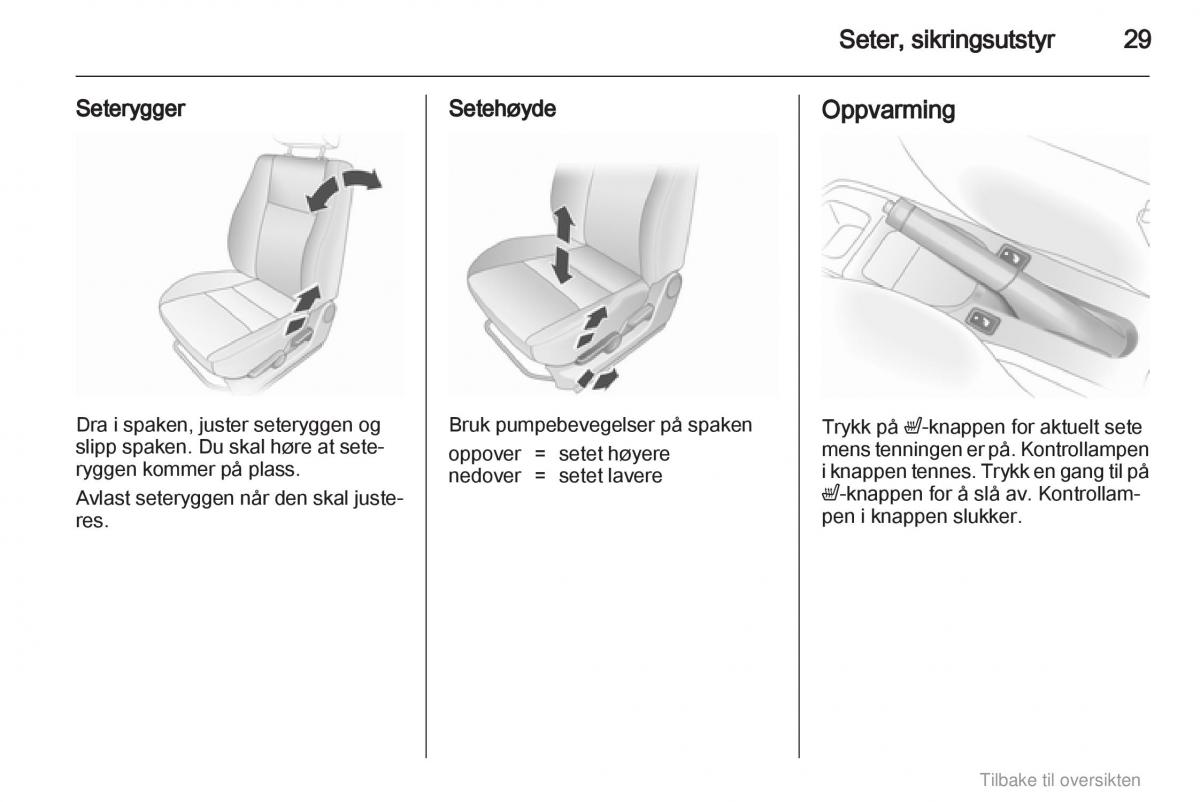 Opel Agila B bruksanvisningen / page 29