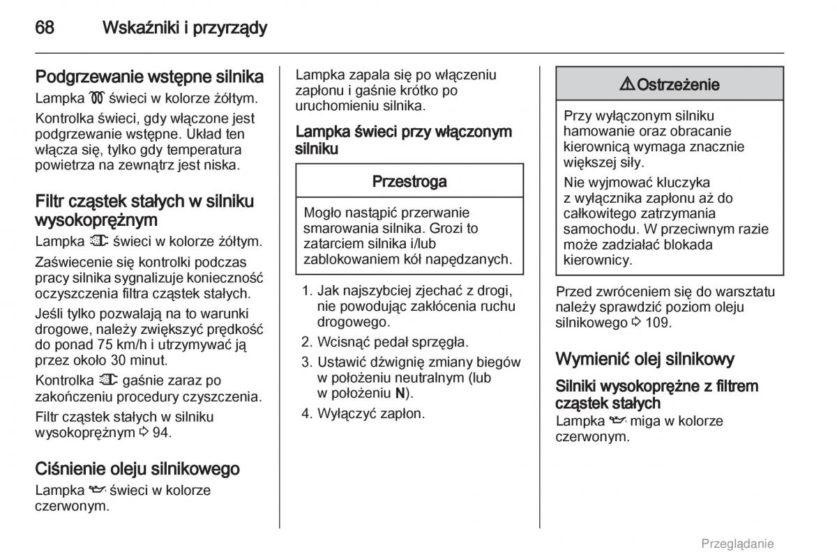 Opel Agila B instrukcja obslugi / page 68