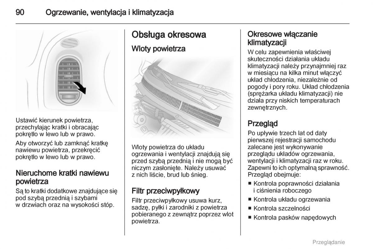 Opel Agila B instrukcja obslugi / page 90