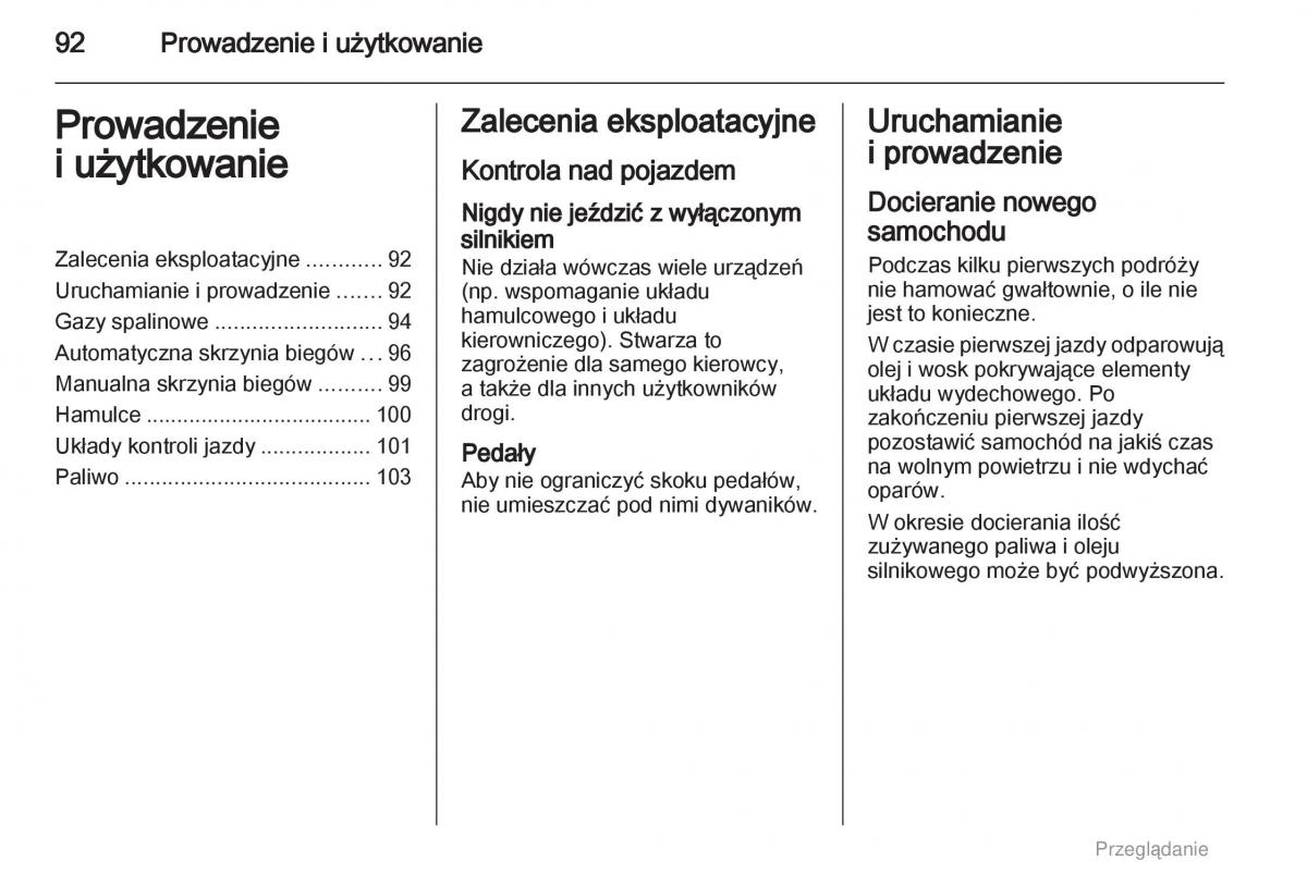 Opel Agila B instrukcja obslugi / page 92