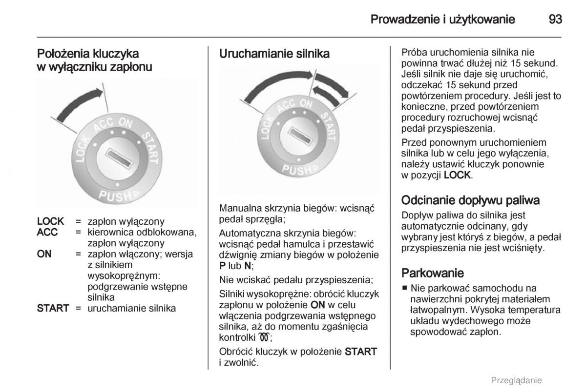 Opel Agila B instrukcja obslugi / page 93