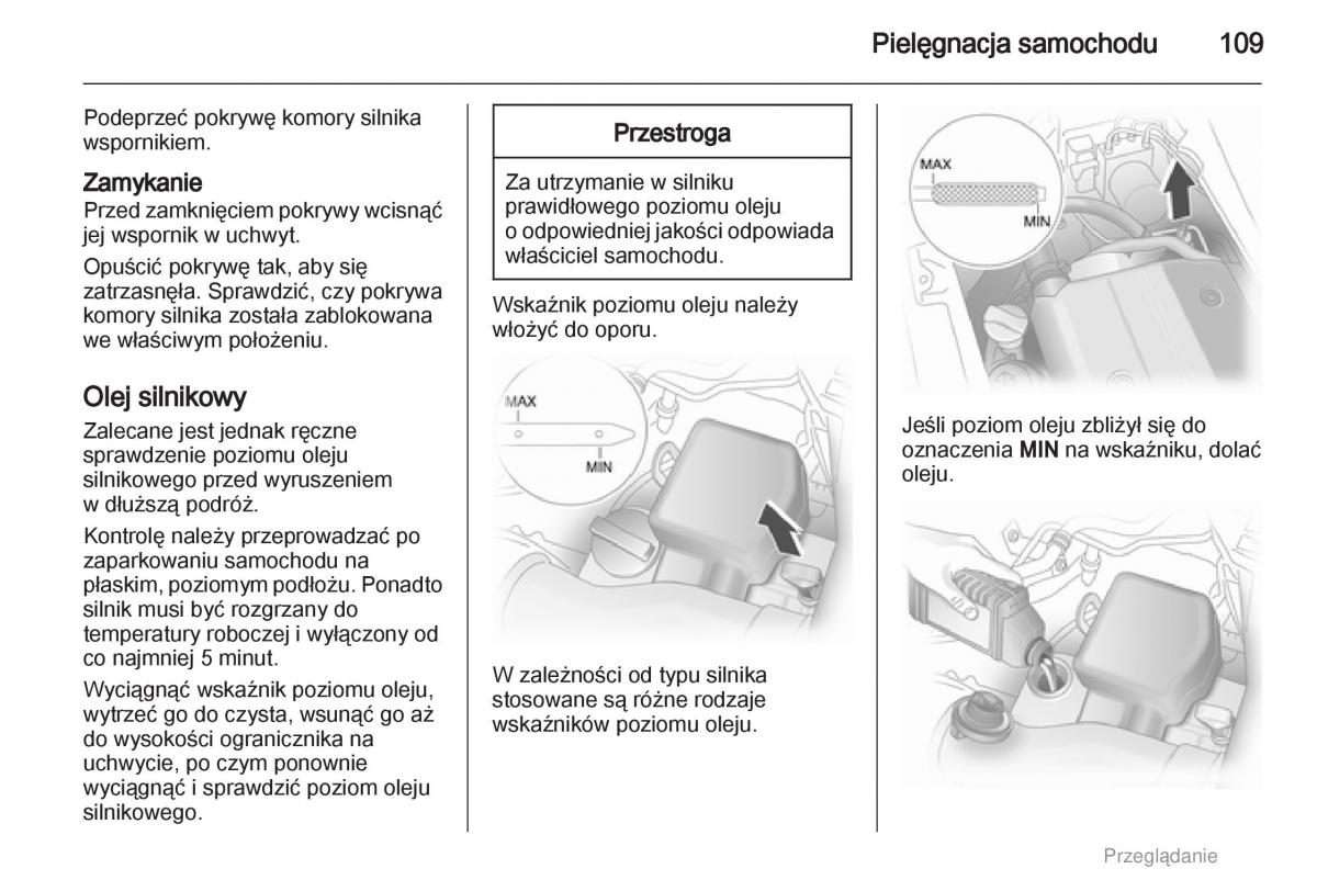 Opel Agila B instrukcja obslugi / page 109