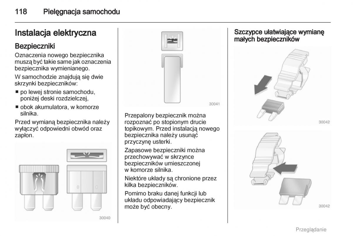 Opel Agila B instrukcja obslugi / page 118