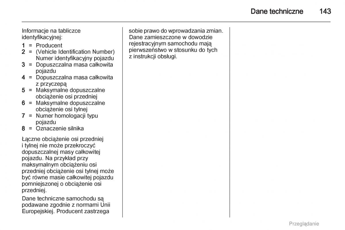 Opel Agila B instrukcja obslugi / page 143