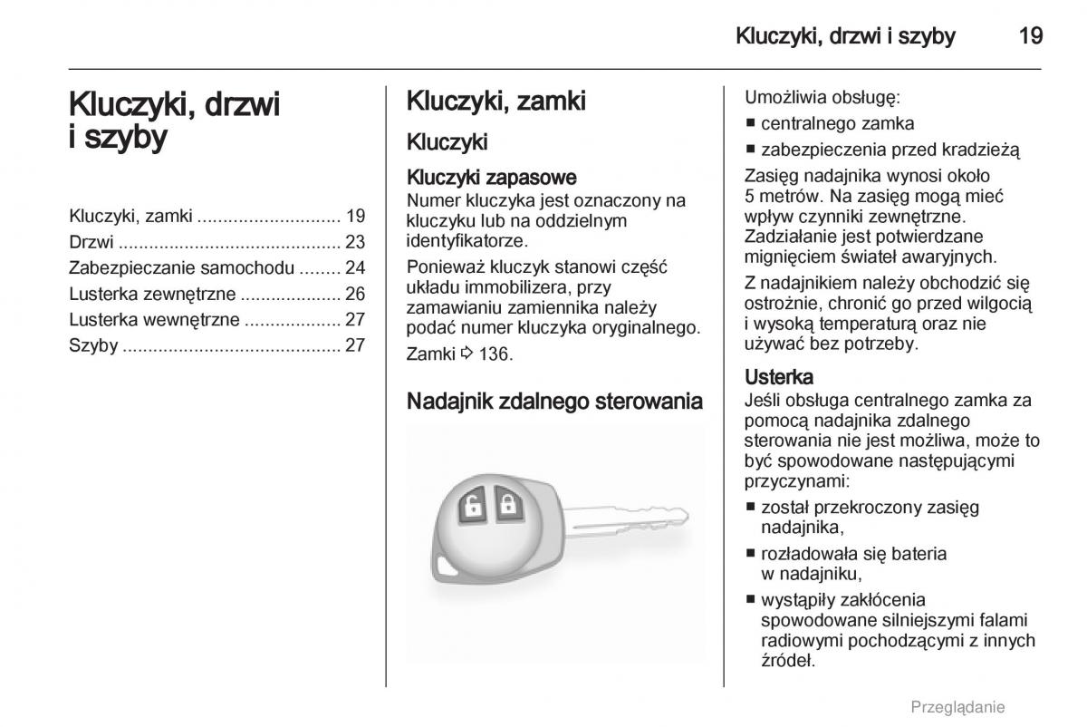 Opel Agila B instrukcja obslugi / page 19