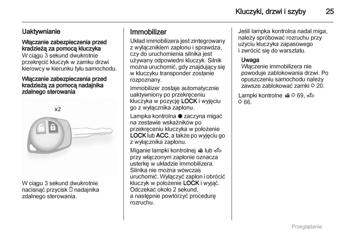 Opel Agila B instrukcja obslugi / page 25